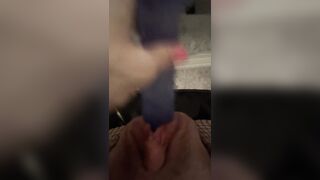 8 Inch Dildo Fucking Legs Flexy Ball Gag Fishnets Office Chair SQUIRTING ALL OVER MIRROR WALL Orgasm