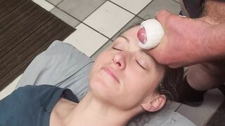 Homemade amateur facial cumshot