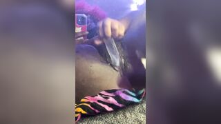 CeeCee fucks her pussy and watches