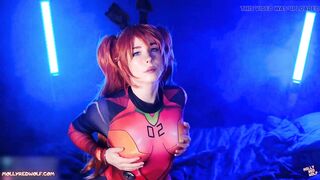 Sloppy Blowjob and Pussy Creampie. Evangelion Asuka Langley - Mollyredwolf