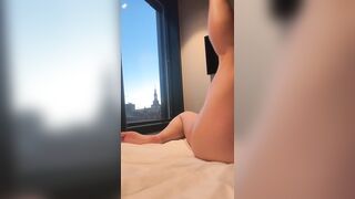 Crazy naked girl dancing