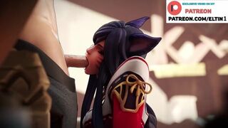 Hot Ahri Do Sweet Blowjob And Getting Cum In Mouth | Best LOL Hentai 4k 60fps