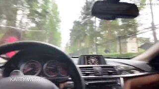 18 Year Old Russian Girl Sucks Cock in a Car for Tips with Dialogue