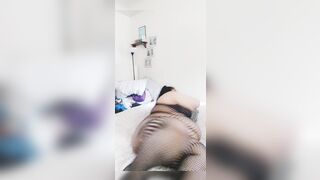 Bbw spreads legs wide open while masturbating