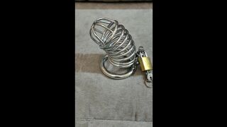 Penis cage for slave from mistress