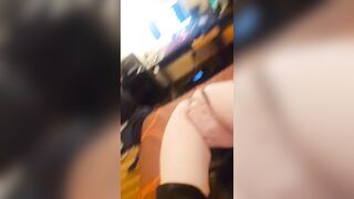 Trans goth goddess self fucks and cums inside herself for 20k views