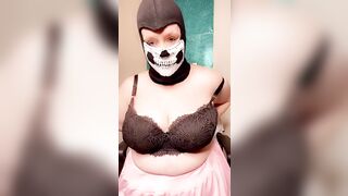 Girl in ghost cosplay wants to strip for you