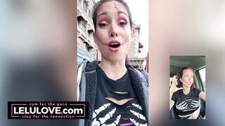 Babe records selfies at her first Halloween Horror Night HHN night at Universal Studios w/ cosplay costume makeup - Lelu Love