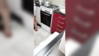 Step Mom Seduces and Fuck Step Son in the Kitchen before Dad get Home