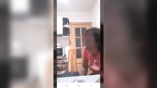 Two romanian women live on facebook