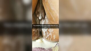 Your Wife Lies with Ruined Pussy Full of Cum after Breeding Gangbang [cuckold. Snapchat]