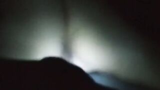 Cuckold wife riding big cock in the dark