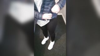 Srep Mom in Black Leggings Risky Public Fuck with Pakistan Step Son