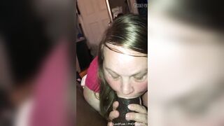 White BBW Gagging on Monster BBC