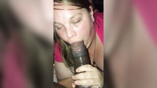 White BBW Gagging on Monster BBC