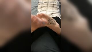 Amateur sub footjob